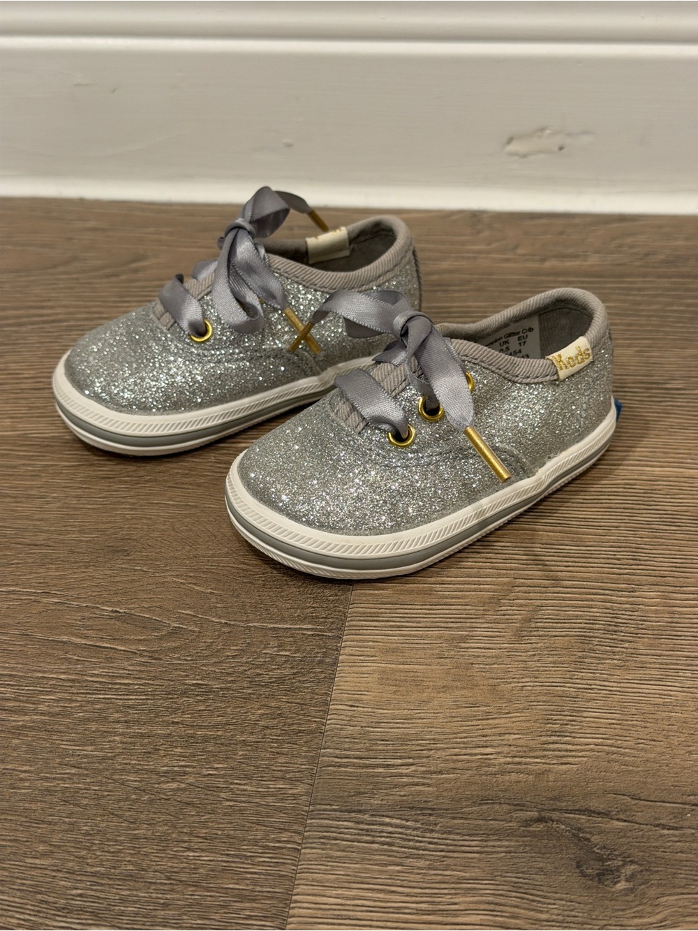 Kate spade keds infant baby girls shoes silver glitter